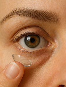 Auge mit Kontaktlinse
